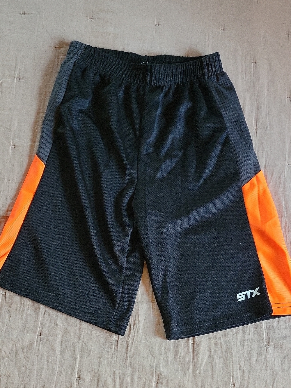 STX Black and Orange LAX Athletic Shorts